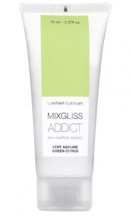 Смазка на водной основе Mixgliss Addict с ароматом цитруса - 70 мл. - Mixgliss - купить с доставкой в Нижнекамске