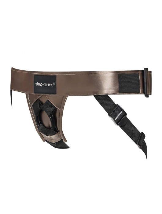 Бронзовый пояс для насадок Curious Harness - Strap-on-me - купить с доставкой в Нижнекамске