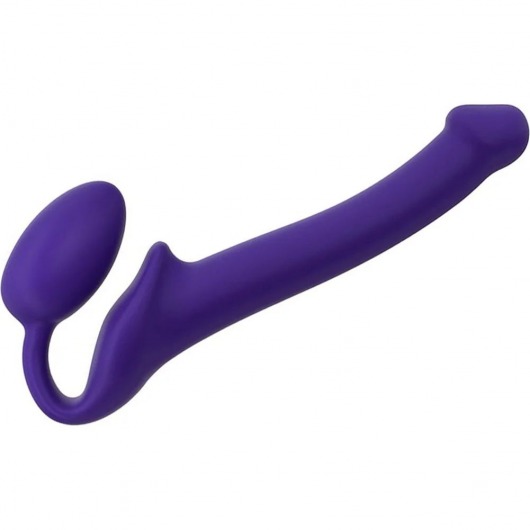 Фиолетовый безремневой страпон Silicone Bendable Strap-On - size S - Strap-on-me - купить с доставкой в Нижнекамске