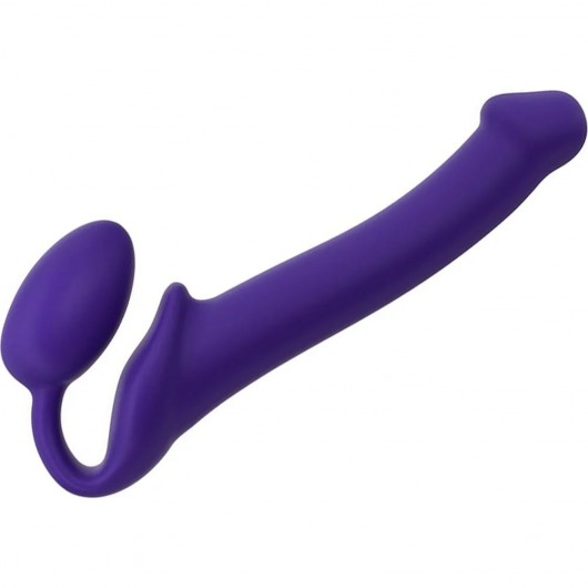 Фиолетовый безремневой страпон Silicone Bendable Strap-On - size M - Strap-on-me - купить с доставкой в Нижнекамске