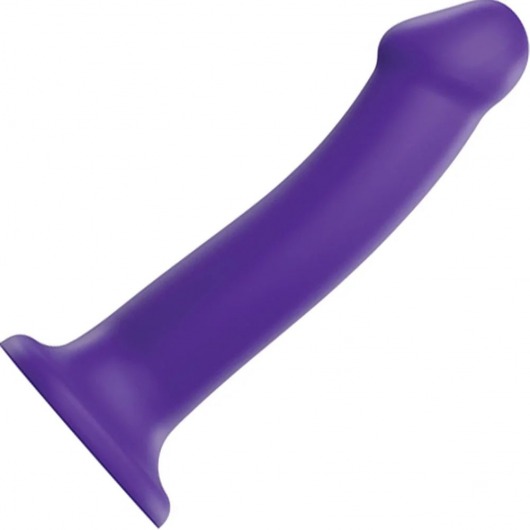 Фиолетовый фаллоимитатор-насадка Strap-On-Me Dildo Dual Density size L - 19 см. - Strap-on-me - купить с доставкой в Нижнекамске