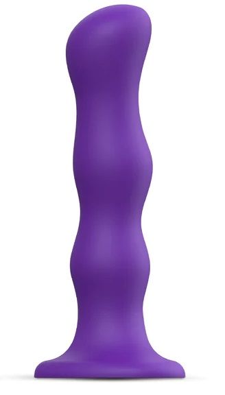 Фиолетовая насадка Strap-On-Me Dildo Geisha Balls size M - Strap-on-me - купить с доставкой в Нижнекамске
