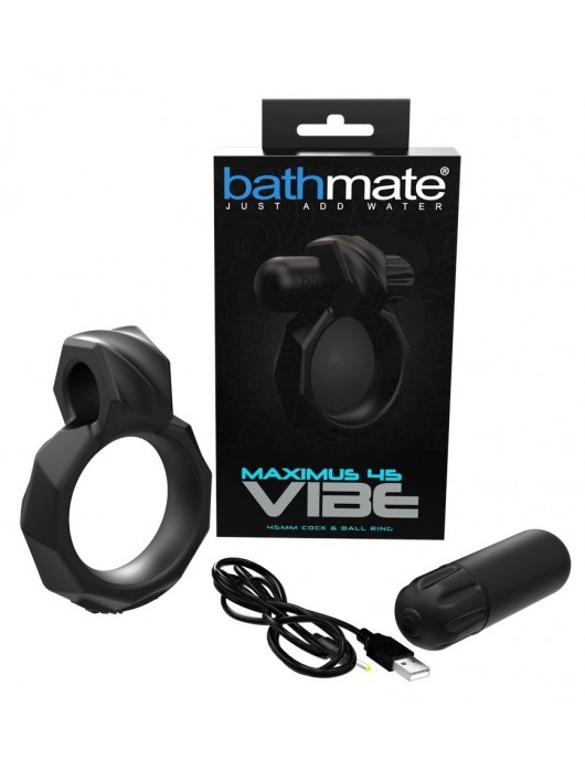 Черное эрекционное виброкольцо Maximus 45 Vibe - Bathmate - в Нижнекамске купить с доставкой