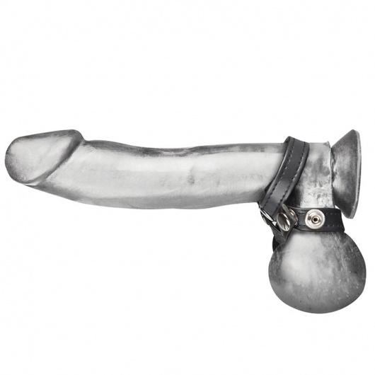 Разделитель мошонки из искусственной кожи на клепках 8 STYLE BALL DIVIDER - BlueLine - купить с доставкой в Нижнекамске