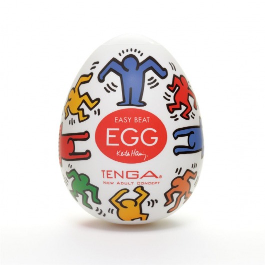 Мастурбатор-яйцо Keith Haring EGG DANCE - Tenga - в Нижнекамске купить с доставкой