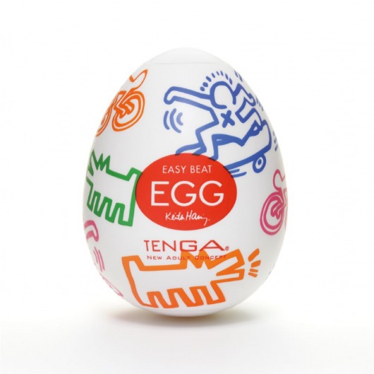 Мастурбатор-яйцо Keith Haring EGG STREET - Tenga - в Нижнекамске купить с доставкой