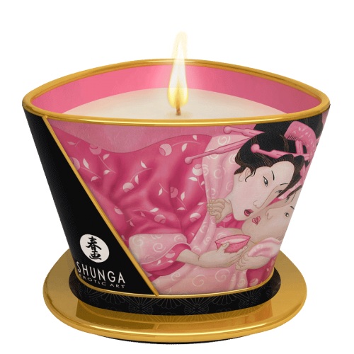 Массажная свеча Rose Petals с ароматом розы - 170 мл. - Shunga - купить с доставкой в Нижнекамске