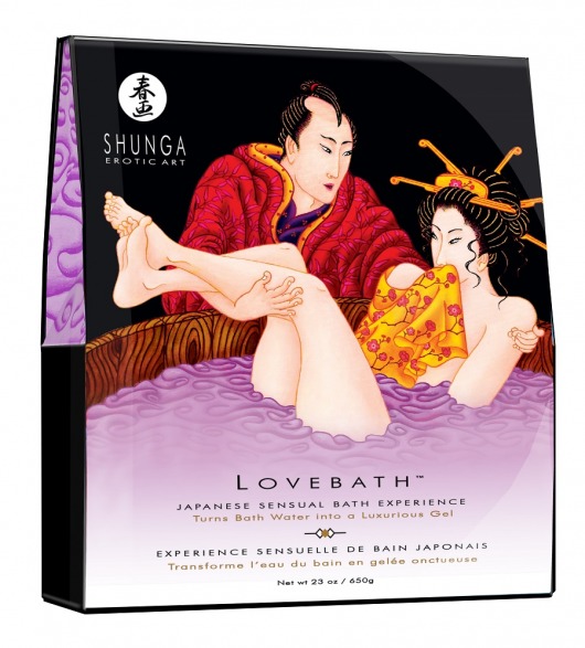Соль для ванны Lovebath Sensual lotus, превращающая воду в гель - 650 гр. - Shunga - купить с доставкой в Нижнекамске