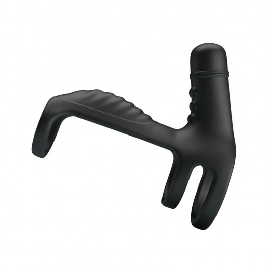 Черная вибронасадка на пенис Vibrating Penis Sling - Baile - в Нижнекамске купить с доставкой