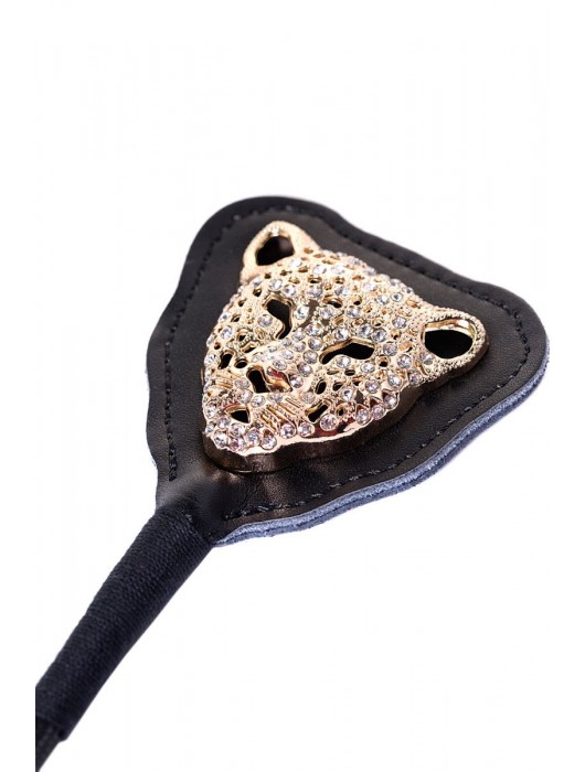 Чёрный стек с фигуркой леопарда на наконечнике - 21 см. - ToyFa - купить с доставкой в Нижнекамске