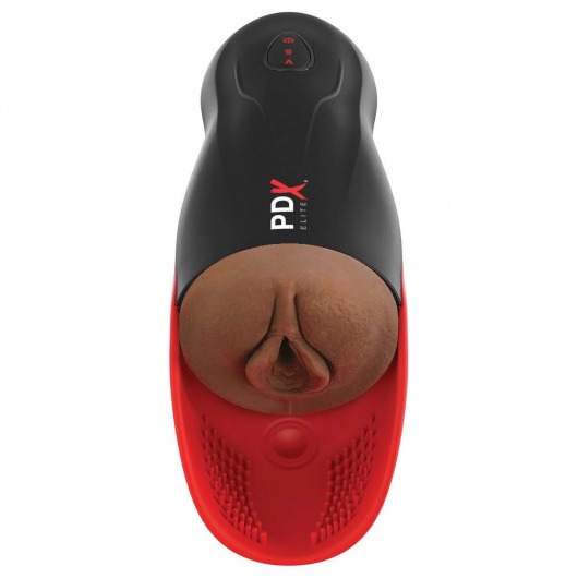 Коричневый мастурбатор-вагина с вибрацией Fuck-O-Matic 2 - Pipedream - в Нижнекамске купить с доставкой