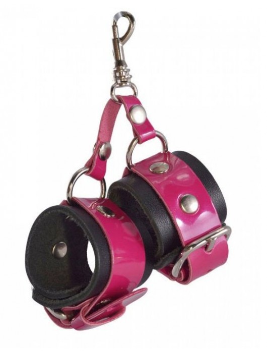 Розово-черный брелок  Наручники - Sitabella - купить с доставкой в Нижнекамске