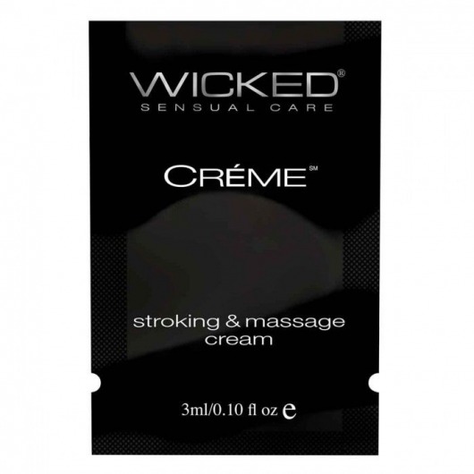 Крем для массажа и мастурбации Wicked Stroking and Massage Creme - 3 мл. - Wicked - купить с доставкой в Нижнекамске