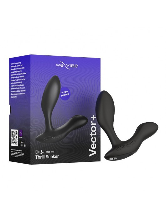 Черный анальный вибратор We-Vibe Vector+ - We-vibe - в Нижнекамске купить с доставкой