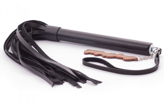 Черная кожаная плеть  Индиго  - 50 см. - Crazy Handmade - купить с доставкой в Нижнекамске