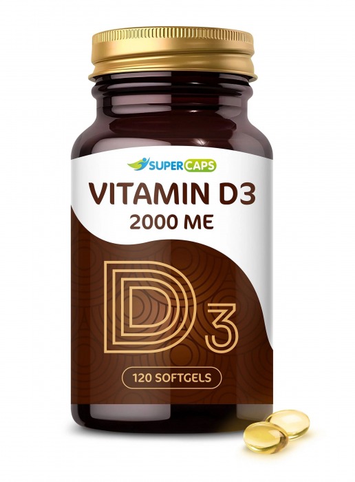 Пищевая добавка SuperCaps VITAMIN D3 2000 ME - 120 капсул - SuperCaps - купить с доставкой в Нижнекамске