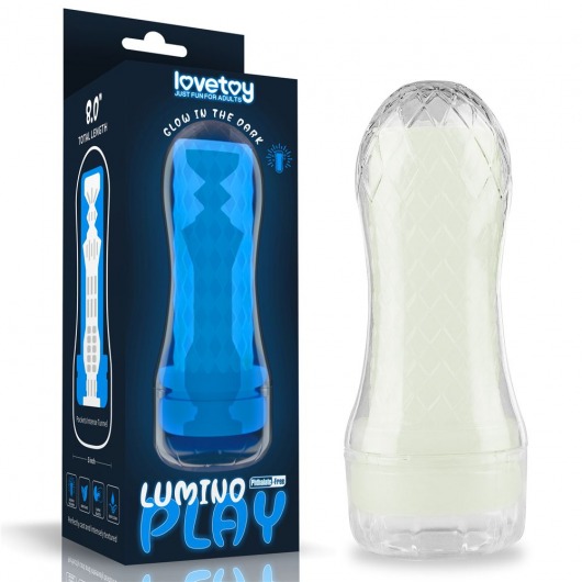 Светящийся в темноте мастурбатор Lumino Play Masturbator Pocketed - Lovetoy - в Нижнекамске купить с доставкой