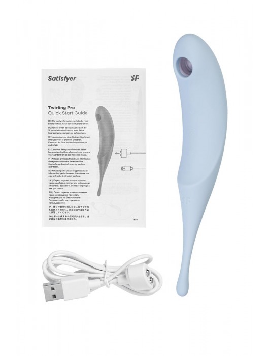 Голубой вакуум-волновой стимулятор клитора Satisfyer Twirling Pro - Satisfyer