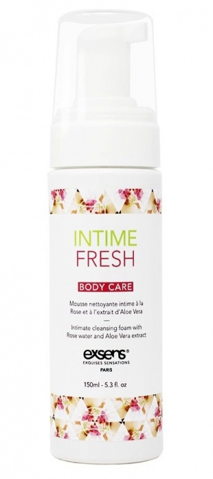 Органическая интимная очищающая пенка Intime Fresh - 150 мл. - Exsens - купить с доставкой в Нижнекамске