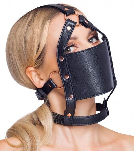 Черный намордник с кляпом-шаром Head Harness With A Gag - Orion - купить с доставкой в Нижнекамске
