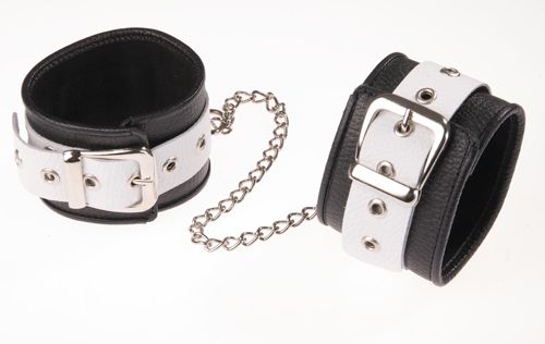 Черно-белые оковы на ноги - Sitabella - купить с доставкой в Нижнекамске