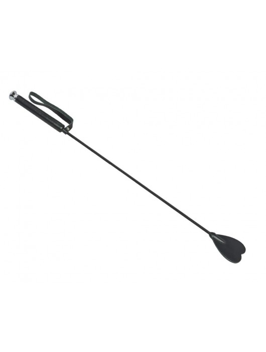 Чёрный стек с шлепком-сердечком - 70 см. - Sitabella - купить с доставкой в Нижнекамске