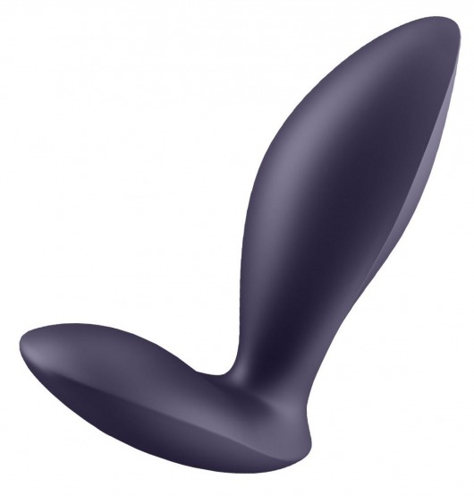 Фиолетовый анальный вибростимулятор Power Plug - Satisfyer - в Нижнекамске купить с доставкой