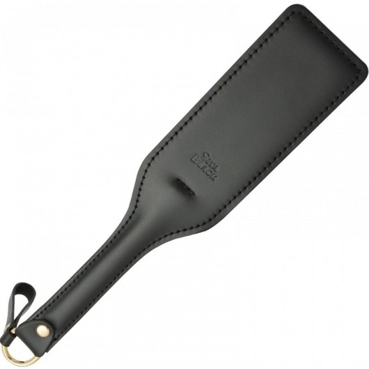 Черная кожаная шлепалка SitaBlack - 30 см. - Sitabella - купить с доставкой в Нижнекамске