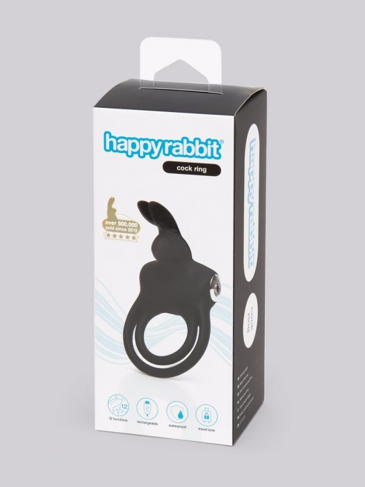 Черное эрекционное виброкольцо Happy Rabbit Cock Ring - Happy Rabbit - в Нижнекамске купить с доставкой