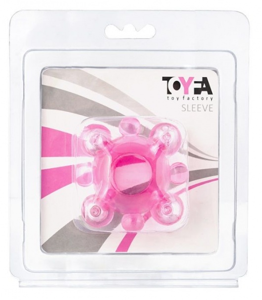 Эрекционное кольцо c бусинками - Toyfa Basic - в Нижнекамске купить с доставкой