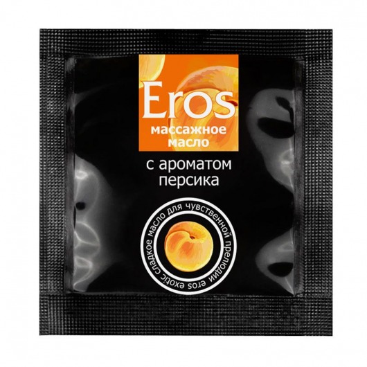 Саше массажного масла Eros exotic с ароматом персика - 4 гр. - Биоритм - купить с доставкой в Нижнекамске