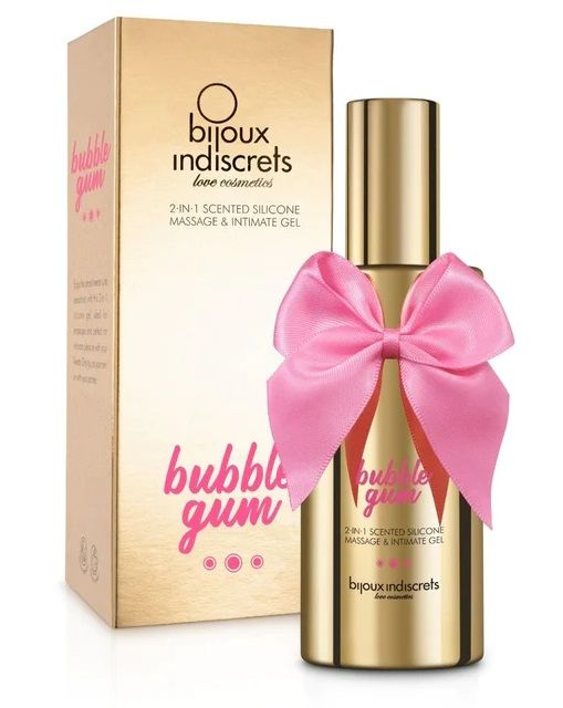 Гель с ароматом жвачки Bubblegum 2-in-1 Scented Silicone Massage And Intimate Gel - 100 мл. - Bijoux Indiscrets - купить с доставкой в Нижнекамске