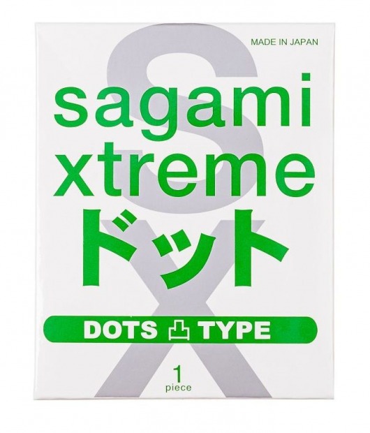 Презерватив Sagami Xtreme Type-E с точками - 1 шт. - Sagami - купить с доставкой в Нижнекамске