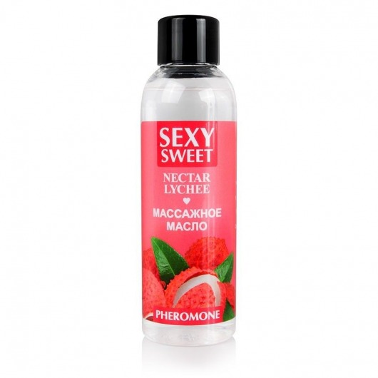 Массажное масло Sexy Sweet Nectar Lychee с феромонами и ароматом личи - 75 мл. - Биоритм - купить с доставкой в Нижнекамске