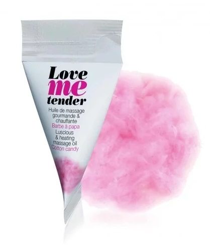 Съедобное согревающее массажное масло Love Me Tender Cotton Candy с ароматом сладкой ваты - 10 мл. - Love to Love - купить с доставкой в Нижнекамске