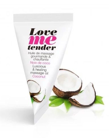 Съедобное согревающее массажное масло Love Me Tender Cocos с ароматом кокоса - 10 мл. - Love to Love - купить с доставкой в Нижнекамске