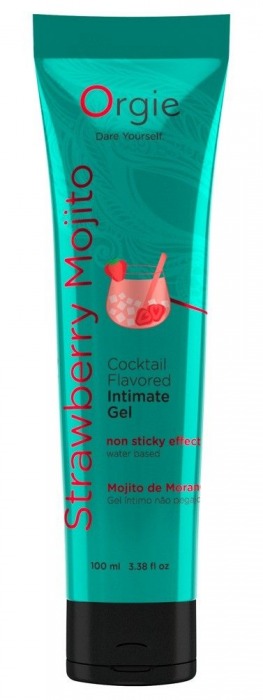 Съедобный интимный гель Orgie Lube Tube Cocktail Strawberry Mojito - 100 мл. - ORGIE - купить с доставкой в Нижнекамске