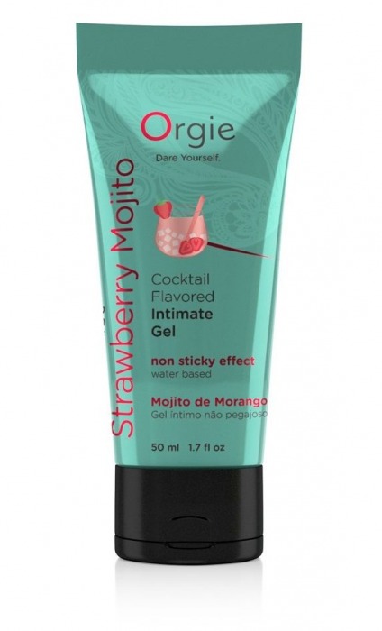 Съедобный интимный гель Orgie Lube Tube Cocktail Strawberry Mojito - 50 мл. - ORGIE - купить с доставкой в Нижнекамске