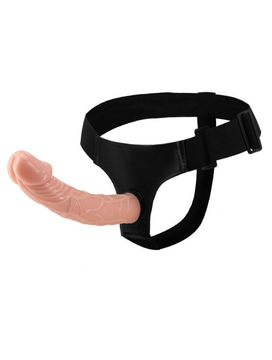 Гладкий фаллоимитатор с крупной головкой на ремешках - 19,7 см. - Baile - купить с доставкой в Нижнекамске