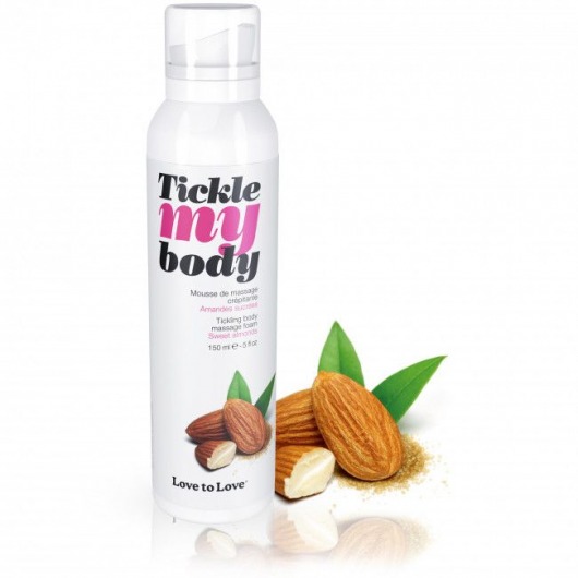 Массажная хрустящая пенка Tickle My Body Sweet Almonds с ароматом миндаля - 150 мл. - Love to Love - купить с доставкой в Нижнекамске