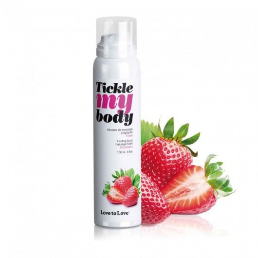 Массажная хрустящая пенка Tickle My Body Strawberry с ароматом клубники - 150 мл. - Love to Love - купить с доставкой в Нижнекамске