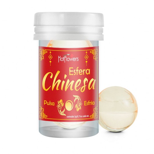 Интимный гель Chinesa Esfera с охлаждающе-пульсирующим эффектом (2 шарика по 3 гр.) - HotFlowers - купить с доставкой в Нижнекамске