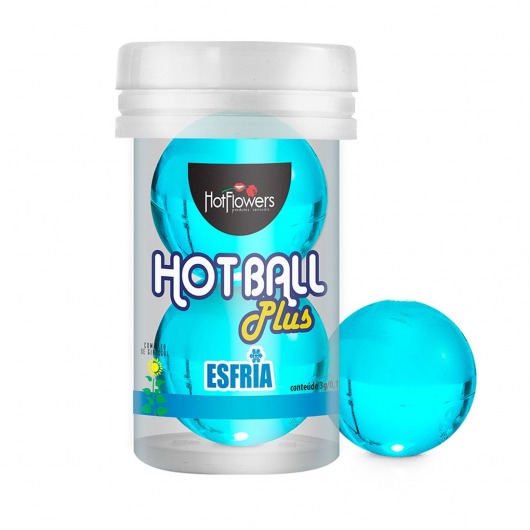 Лубрикант на масляной основе Hot Ball Plus с охлаждающим эффектом (2 шарика по 3 гр.) - HotFlowers - купить с доставкой в Нижнекамске