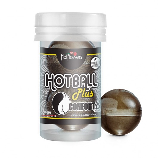 Анальный лубрикант на масляной основе Hot Ball Plus Conforto (2 шарика по 3 гр.) - HotFlowers - купить с доставкой в Нижнекамске