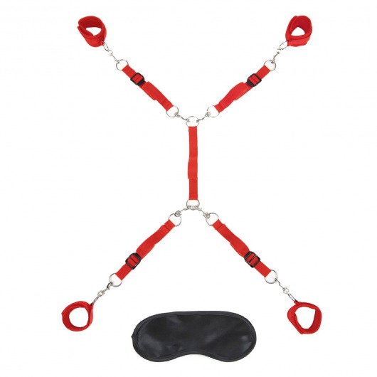 Красная фиксация на матрас Classic Bedspreader - Lux Fetish - купить с доставкой в Нижнекамске