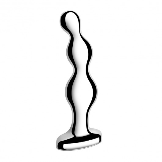 Стальной анальный фаллоимитатор для простаты Stainless Steel Anal Beads - 13 см. - b-Vibe - в Нижнекамске купить с доставкой
