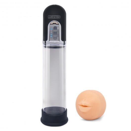Автоматическая вакуумная помпа-мастурбатор Blowjob Auto Sucker Penis Enlarger Pump - Lux Fetish - в Нижнекамске купить с доставкой