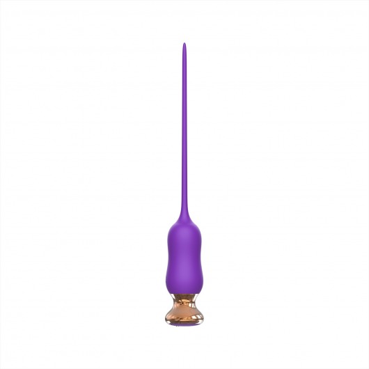 Фиолетовый тонкий стимулятор Nipple Vibrator - 23 см. - I-MOON - купить с доставкой в Нижнекамске