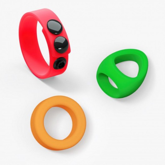 Набор из 3 разноцветных эрекционных колец Kit Neon Ring - Love to Love - в Нижнекамске купить с доставкой