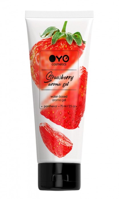 Лубрикант на водной основе OYO Aroma Gel Strawberry с ароматом клубники - 75 мл. - OYO - купить с доставкой в Нижнекамске